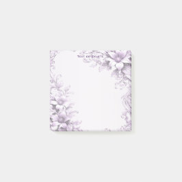 Stylish Purple Flowers Post it Notes ポストイット