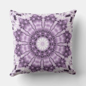 Stylish Purple Flowers Throw Pillow クッション (裏面)