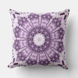 Stylish Purple Flowers Throw Pillow クッション