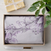 Stylish Purple Flowers Tissue Paper 薄葉紙 (ギフト)