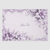 Stylish Purple Flowers Tissue Paper 薄葉紙 (正面)