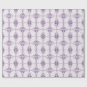 Stylish Purple Flowers Wrapping Paper ラッピングペーパー (フラット)