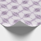 Stylish Purple Flowers Wrapping Paper ラッピングペーパー (角)