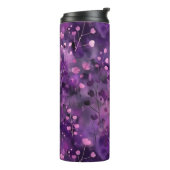 Stylish purple pink abstract floral pattern タンブラー (回転左)
