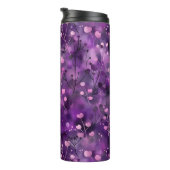 Stylish purple pink abstract floral pattern タンブラー (回転右)
