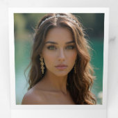 Stylish Quinceañera Tiara Pastel Tones & Glitter 三つ折り案内状 (内部最初)