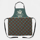 Stylish Red & Cream Tartan – Perfect for Cooking エプロン (正面)