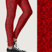 Stylish red geometric modern patterned レギンス