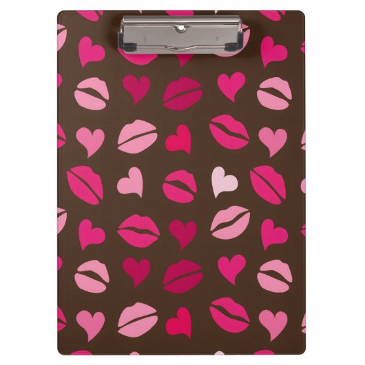 Stylish Red Heart Love Gift for Valentine’s Day クリップボード (正面)