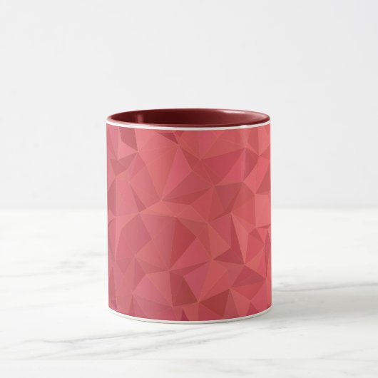 Stylish Red Polygon Art Cup for Home & Office Gift マグカップ (中央)