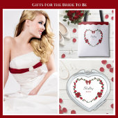 Stylish Red Roses Mother of Groom Gift ステムなしワイングラス