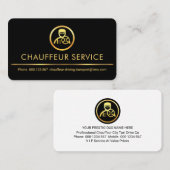 Stylish Retro Gold Chauffeur Driver Taxi Cab 名刺 (正面/裏面)