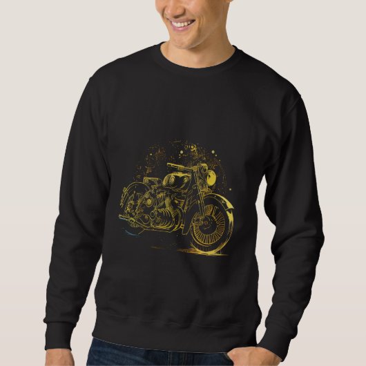Stylish Retro Vintage Motorcycle スウェットシャツ (正面)