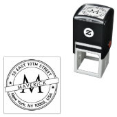 Stylish Return Address Self Inking Stamp Mailing セルフインキングスタンプ (インサイチュ)