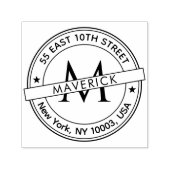 Stylish Return Address Self Inking Stamp Mailing セルフインキングスタンプ (デザイン)