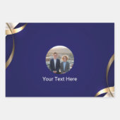 Stylish Royal Solid Blue Custom Gift Wrapping Pape ラッピングペーパーシート (正面2)