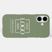 Stylish Sage Green Business Company Logo Apple Case-Mate iPhoneケース (裏面 (横))