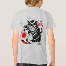 Stylish Samurai Cat Japan Soccer For Football fans トライブレンドＴシャツ