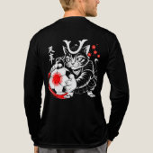 Stylish Samurai Cat Japan Soccer For Football fans トライブレンドＴシャツ (背面)