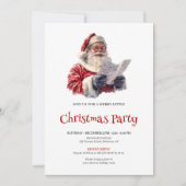 Stylish Santa Modern Festive Holiday Invitation 招待状 (正面)