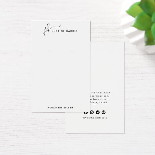 Stylish Script Monogram Modern Professional (デスク)