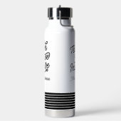 Stylish Script Teach Love Inspire Teacher ウォーターボトル (左面)