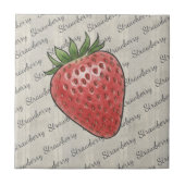 Stylish script text based background Strawberry タイル (正面)