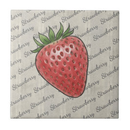 Stylish script text based background Strawberry タイル