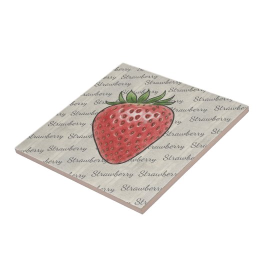 Stylish script text based background Strawberry タイル (側面)