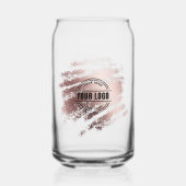 Stylish Shiny Bronze Business Logo Guest ガラス缶 (正面)