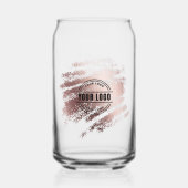 Stylish Shiny Bronze Business Logo Guest ガラス缶 (裏面)