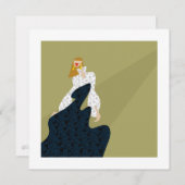 Stylish Silhouette Fashion Illustration Art Card 招待状 (正面/裏面)
