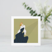 Stylish Silhouette Fashion Illustration Art Card 招待状 (スタンド正面)