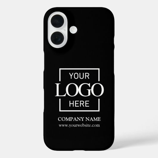 Stylish Simple Black Business Company Logo Apple Case-Mate iPhoneケース (裏面)