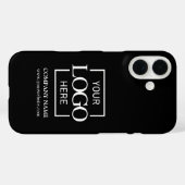 Stylish Simple Black Business Company Logo Apple Case-Mate iPhoneケース (裏面 (横))