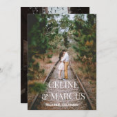 Stylish Simple Full Photo Double-sided セーブザデート (正面/裏面)