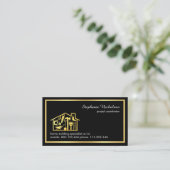 Stylish Simple Gold Handyman Tools Frame 名刺 (スタンド正面)