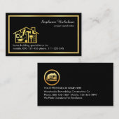 Stylish Simple Gold Handyman Tools Frame 名刺 (正面/裏面)