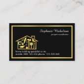 Stylish Simple Gold Handyman Tools Frame 名刺 (正面)