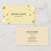 Stylish Simple Orange Yellow Dot Pattern Frame 名刺 (正面/裏面)