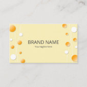 Stylish Simple Orange Yellow Dot Pattern Frame 名刺 (正面)