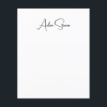 Stylish Simple Plain Black & White Minimalist Name チラシ<br><div class="desc">This simple,  minimalist and plain design is for you. Why use an ordinary one? How about this design that will draw attention to you?</div>