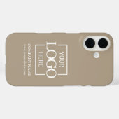 Stylish Simple Taupe Business Company Logo Apple Case-Mate iPhoneケース (裏面 (横))