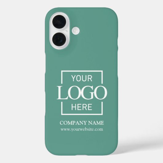 Stylish Simple Teal Business Company Logo Apple Case-Mate iPhoneケース (裏面)