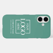Stylish Simple Teal Business Company Logo Apple Case-Mate iPhoneケース (裏面 (横))