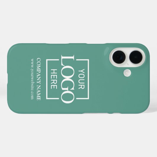 Stylish Simple Teal Business Company Logo Apple Case-Mate iPhoneケース (裏面 (横))