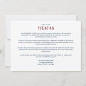 Stylish Spanish Colorful Christmas Tree Photo  シーズンカード (裏面)