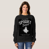 Stylish Spooky Ghost Halloween Women Sweatshirt スウェットシャツ (正面フル)
