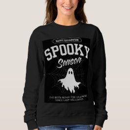 Stylish Spooky Ghost Halloween Women Sweatshirt  スウェットシャツ