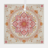 Stylish Square Glass Ornament Perfect Holiday Gift ガラスオーナメント (裏面)